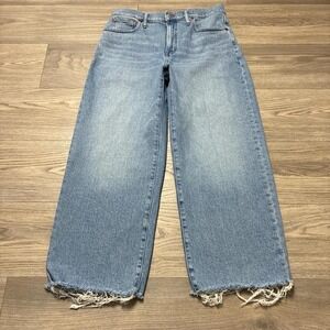 Madewell The Perfect Vintage Wide Leg Crop Jean in Altoona Wash Blue Size 30